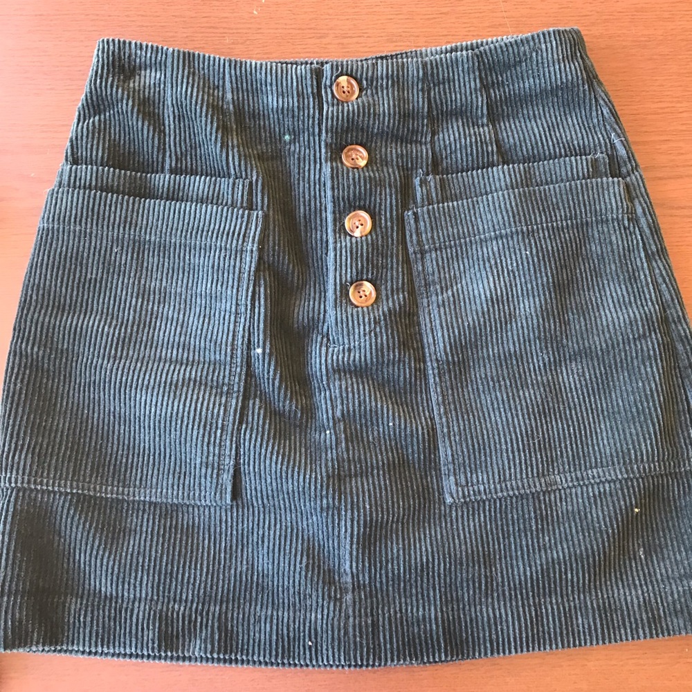Corduroy mini skirt